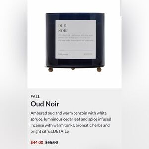 447. NEW DW Home Oud Noir Scented Candle